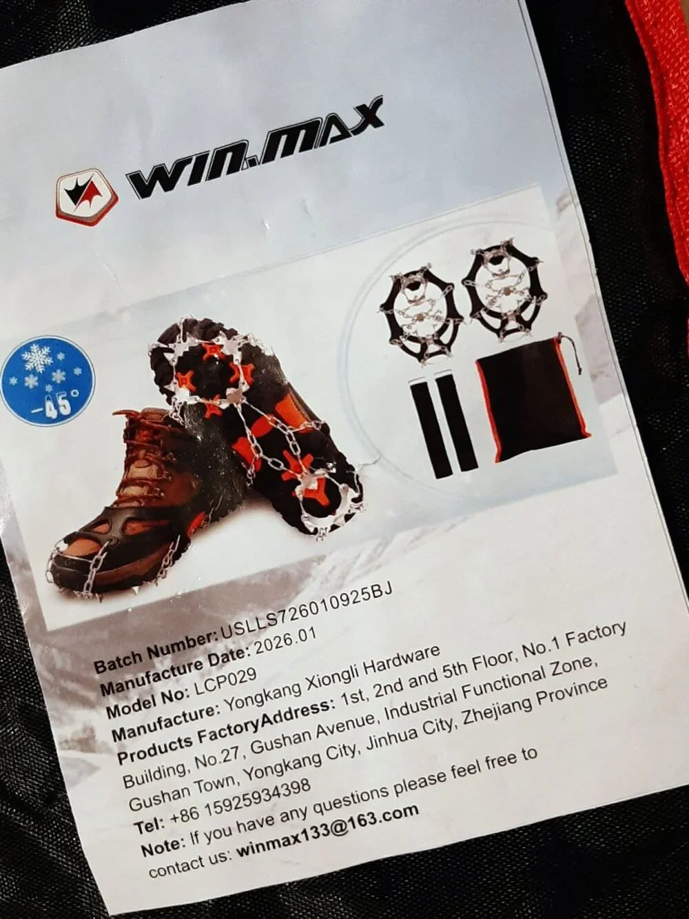 Crampons for medium Shoes Traction Cleat Ice Snow Grip Stainless Steel Spike new